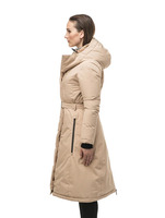 Parka à capuche ceinturé pour femmes avec logo personnalisé de haute qualité, veste bouffante et doudoune d'hiver matelassée en duvet à bulles pour femmes
