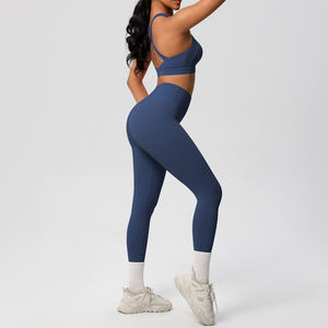 2025 nouveau OEM en gros deux pièces ensemble de haute qualité Gym Yoga soutien-gorge et Leggings vêtements de sport Fitness Yoga ensemble pour les femmes - Product Image 3