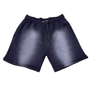 Shorts unisexes en molleton 100 % coton 280 GSM, personnalisables, de haute qualité, unis, à motif uni, avec taille élastique, vente en gros - Product Image 4