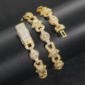 Collar de Cadena Cubana con Diamantes Moissanite, Joyería Hip Hop de Primera Calidad para un Estilo de Vida Moderno, Procedente de la India - Product Image 3