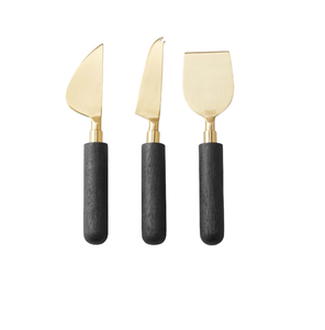 Nouveauté : Ensemble d'outils à fromage en acier inoxydable doré avec manche en résine, couteaux à fromage pour le petit-déjeuner, ensemble de spatules à beurre - Product Image 2