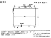Radiateurs de refroidissement JD 25115 pour HYUNDAI GETZ 1.5 CRDi 2002-MT, radiateur 25310-1C300, pièces détachées auto, radiateur de voiture