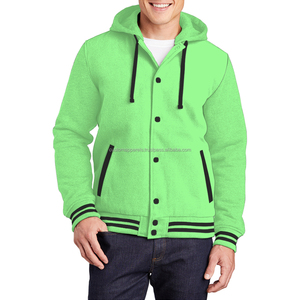 Warm <b>Lined</b> Cotton Varsity <b>Jacket</b> for Men Heavyweight <b>Fleece</b> Winter Bomber Streetwear - Product Image 1