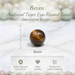 Wholesale Natural <b>Tiger</b> <b>Eye</b> Round Bead Strands Faceted 8mm for Jewelry Making DIY <b>Bracelet</b> Necklace Earrings Beadsnfashion - Product Image 3