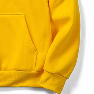 Sweat-shirt à capuche décontracté pour homme, style streetwear, épaules tombantes, respirant, jaune moutarde Olid - Product Image 3