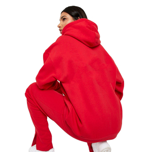 Survêtement d'hiver respirant pour femmes sweat à capuche imprimé motif solide avec pantalons de survêtement Service OEM unisexe grande taille polaire pour adultes - Product Image 5