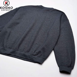 Sudadera con logotipo personalizado de alta calidad, patrón de estampado de moda con capucha en tela de lana de invierno negra lisa sin capucha - Product Image 5