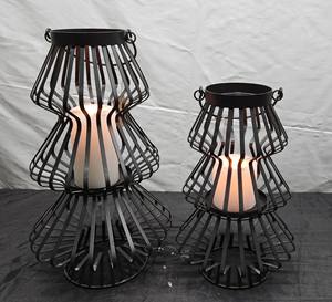 Décorations de Noël faites à la main petites lanternes et pots de bougies en métal de haute qualité artisanat en fer durable 3 tailles différentes pour un usage domestique - Product Image 5