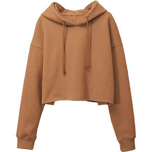 เสื้อฮู้ดผ้าฝ้ายแท้ 100% แบบสั่งทำพิเศษสำหรับฤดูหนาว แขนยาว ผ้าฟลีซ ทรงครอป ระบายอากาศได้ดี - Product Image 6