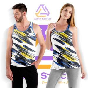 Débardeur personnalisé 100% polyester, respirant, tricoté, style décontracté avec décoration brodée, impression personnalisée - Product Image 1