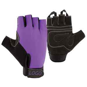 Gants de fitness en cuir personnalisés XL unisexes avec support de poignet à demi-doigt pour la musculation, équipement d'entraînement pour hommes et femmes - Product Image 4
