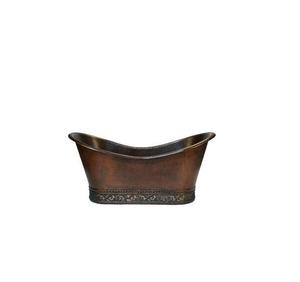 Contemporary Copper <b>Bathtub</b> For Modern Home Bathrooms Delivering Sleek Design And Rich Metal Finish - Product Image 3