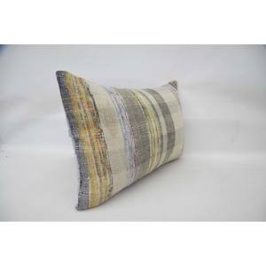 <b>Beige</b> Wool 16x24 Inch Kantha Pillow Luxury Vintage Embroidered Floral Print <b>Cushion</b> Woven Decorative Bedding Portable Feature - Product Image 3