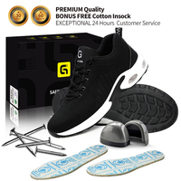 Chaussures de sécurité GUYISA personnalisables en maille tissée respirante avec embout en acier certifiées CE/UKCA