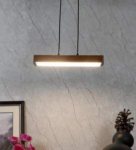 Lámpara de Techo LED Moderna, de Madera y Resina, Regulable, Impermeable IP54, Ecológica, Duradera, con Control de Botones, Altura Ajustable, CA - Product Image 3