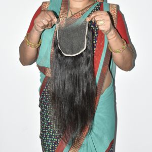 Prix de gros, extensions de cheveux humains vierges indiens Remy, lisses, avec fermeture HD, de 10 à 22 pouces, tirage unique, non traités, à vendre - Product Image 1