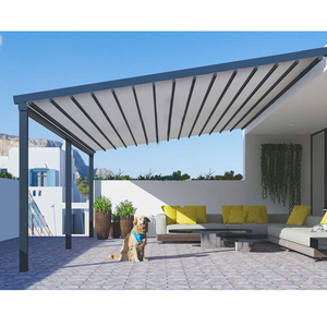Pérgola Retráctil <span class=keywords><strong>de</strong></span> Diseño Moderno para Jardín, <span class=keywords><strong>Toldo</strong></span> Eléctrico para Exteriores con Cubierta - Product Image 2
