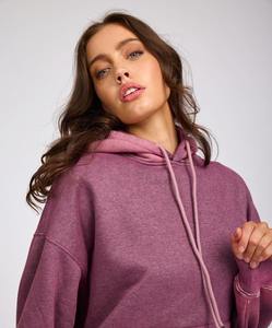 เสื้อฮู้ดผู้หญิงผ้าฟลีซผ้าคอตตอนผ้าฟลีซผ้าคอตตอนโอเวอร์ไซส์วอชสไตล์วินเทจปักลาย - Product Image 2