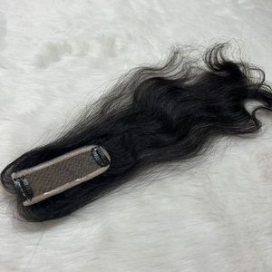 Topper de Cabello Remy Premium 1.5x4 Liso y Ondulado con Partidura Natural |   Extensiones de Cabello Humano 100% con Clip para Cobertura - Product Image 1