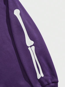 Sudaderas Extra Grandes de Felpa con Lavado Ácido Desgastado, Bordadas con Pedrería, Estilo Urbano para Hombre, Vintage de Invierno - Product Image 6