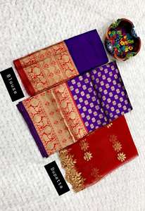 ชุดแต่งงานเลเฮนกาผ้าไหมคันจิเวราห์ ดีไซน์โดดเด่น ทันสมัย สไตล์อินเดีย  ชุดเจ้าสาวสุดหรู  ชุดพื้นเมืองที่โดดเด่นไม่เหมือนใคร - Product Image 3