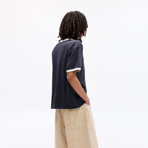 T-shirt personnalisé pour hommes, délavé à l'acide, Streetwear avec graphique, recadrée, Boxy style vintage, épaule tombante en coton 100%, économique - Product Image 2