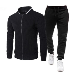 Ensemble de survêtement 2 pièces zippé pour homme – Collection automne décontractée avec imprimé, pantalon de jogging respirant – Vente en gros - Product Image 3