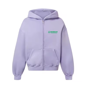 Sweat à capuche unisexe décontracté pour l'hiver, coupe classique, en molleton chaud, avec poche zippée, couleur unie, fabrication ODM, tissu French Terry 100% coton - Product Image 6