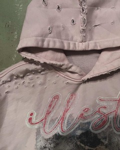 Alta calidad Vintage Sun Faded DTG impresión hombres sudaderas con capucha kangroo Pocket Pullover Heavyweight Acid Wash Distressed Men Hoodie - Product Image 5