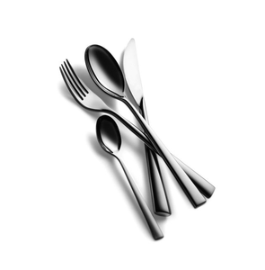 Ensemble de couverts en acier inoxydable nouveau design fournisseur de gros ensemble de couverts de mariage en acier inoxydable 4 pièces noir mat - Product Image 3
