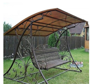 Balançoire de patio en fer forgé pour jardin extérieur balançoire pour bébé et balançoire de terrain de jeu, idéale pour la détente dans la cour ou le balcon - Product Image 2