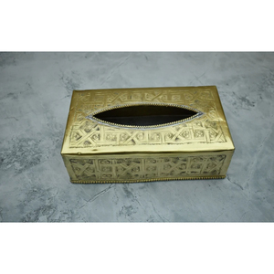 Antique Design Tableware <b>Tissue</b> Box Holder Made of Solid Brass Rectangle Engraved <b>Tissue</b> Box for <b>Wedding</b> Party Events Use - Product Image 6