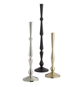 Portavelas de pedestal dorado y negro de lujo con soportes minimalistas modernos y tapas de cuencos para decoración de mesa de comedor - Product Image 6