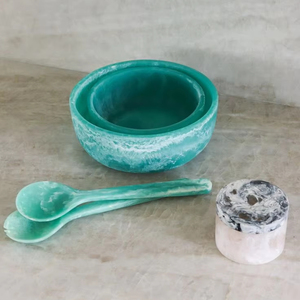 Résine époxy faite à la main de qualité supérieure avec bols en bois de manguier bol à salade design moderne et fêtes de mariage d'Inde - Product Image 1