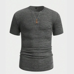 Custom <b>Grey</b> Color Short Sleeve O-Neck Loose Fit Men's <b>T</b> <b>Shirts</b> High Quality Embroidery Silk Screen Printed Logo Design Summer - Product Image 1