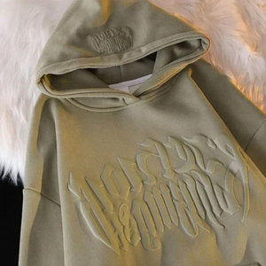 Sudaderas con capucha unisex informales con bolsillo de algodón de punto con cordón para hombre con logotipo personalizado impreso, ropa de invierno al por mayor - Product Image 4