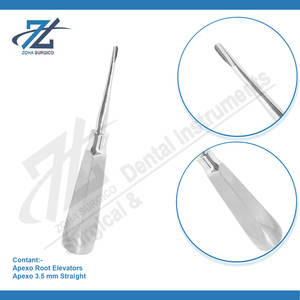 Ascenseur dentaire de racine 3.5mm droit allemand de haute qualité en acier inoxydable extraction dentaire ascenseur dents fabricant Pakistan - Product Image 3
