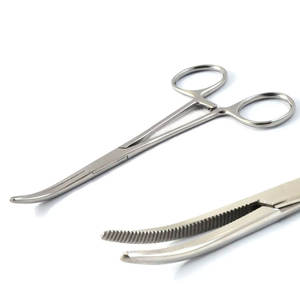 Vente directe d'usine, fabriqué au Pakistan, forceps hémostatiques courbés Kelly réutilisables à prix avantageux, 5 1/2 - Product Image 1