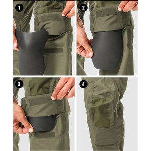 Pantalon cargo décontracté pour homme à multiples poches, coupe droite, en tissu tricoté, avec taille ajustable, léger, vente en gros - Product Image 5