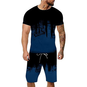 Traje deportivo para hombre, traje de jogging, chándal de verano de 2 piezas, chándal para hombre, camiseta de verano Trapstar, conjuntos de chándal corto - Product Image 2