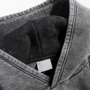 2025 nueva sudadera con capucha de lavado ácido de lana de algodón para hombres tendencia superior elegante tamaño personalizado servicio OEM precio razonable Aparato de invierno - Product Image 5