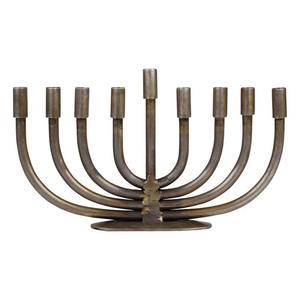 Vente chaude 9 Branches Menorah Bougeoir En Aluminium Poli Or Juif Monarque Artisanat Décoration de La Maison à un Prix - Product Image 4