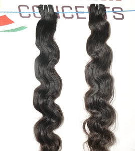 Vente en gros Extensions de cheveux Remy vierges 100% Paquet de vague de corps de couleur naturelle de Temple indien Loose Deep Style 8 pouces étiré - Product Image 3