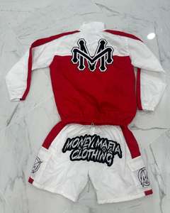 Conjunto de jogging con Cremallera de nailon transpirable para hombre con logotipo personalizado OEM, chaqueta cortavientos con pantalones, chándal, chándal estampado por sublimación - Product Image 2