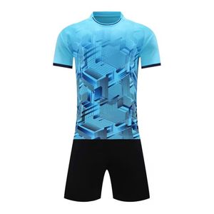 Conjunto completo de uniformes de fútbol de fábrica de alta calidad y nuevo diseño personalizado, camiseta de fútbol original en blanco de poliéster - Product Image 2