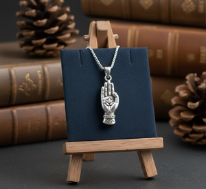 สร้อยคอโซ่โรเดียมเงิน925รูปสัตว์สวมใส่ได้ทุกวันจี้รูปมือชุบทองแบบมินิมอลของขวัญแฟชั่นสำหรับผู้ชาย - Product Image 1