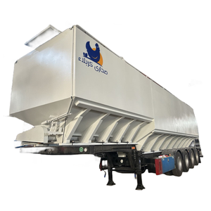 Fabricant chinois fournit des semi-remorques à benne basculante de 50M3, 60M3, 65M3, avec vis sans fin hydraulique - Product Image 1