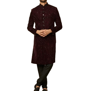 Top notch giá rẻ giá tốt nhất bán người đàn ông sherwani nặng thiết kế nhà sản xuất Wedding Groom Slim Fit Wedding Dress For Men - Product Image 1