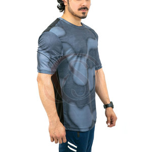 Camiseta Deportiva para Hombre, Cuello Redondo, Ajuste Holgado, Spandex/Algodón, Transpirable, Secado Rápido, para Running, Fitness, Gimnasio, Venta al Por Mayor, Personalizable - Product Image 4