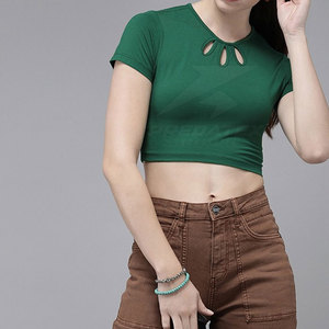 Top Corto Casual para Mujer, Diseño Personalizado, Ecológico, 100% Algodón, Talla Personalizada, Superventas - Product Image 5